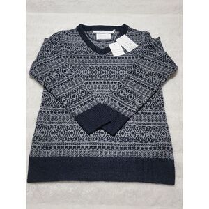 White Mountaineering Engineering Navy Nordic Wool Angora Blend Sweater Japan S